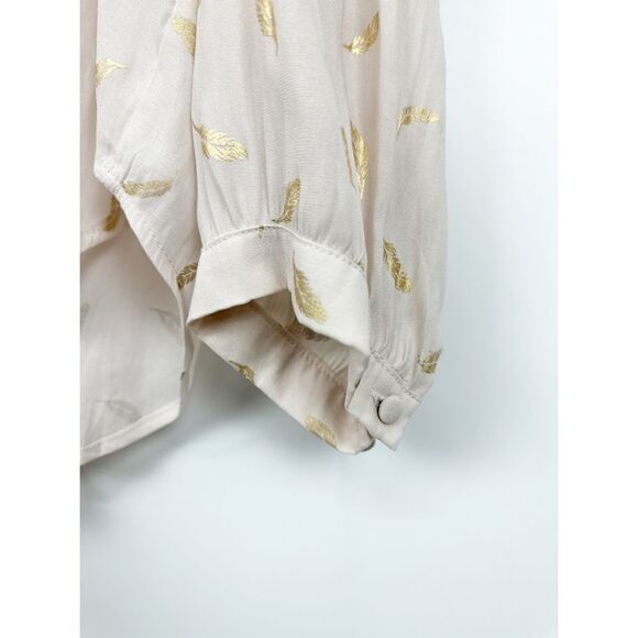 Crepe Tie Neck Blouse Size 2 Plus - Picture 8 of 11